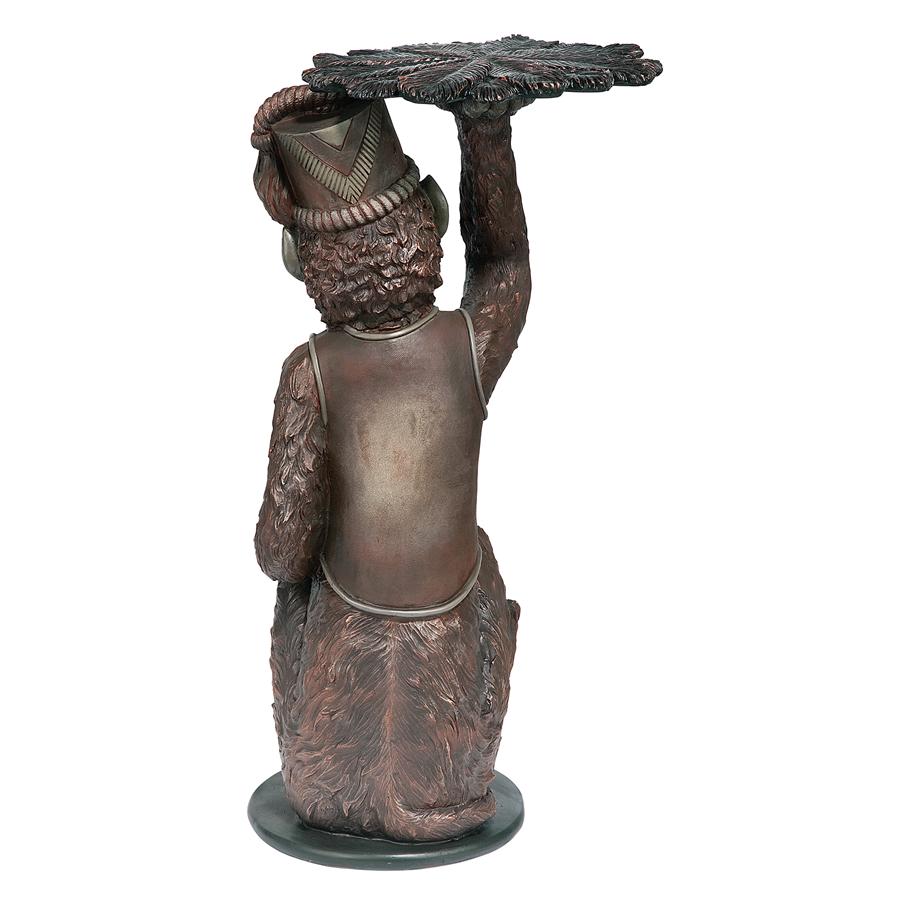 Moroccan Monkey Butler Sculptural Pedestal Table