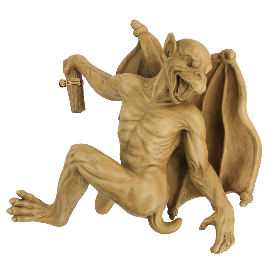 Gaston the Climbing Gothic Gargoyle Statue: Large