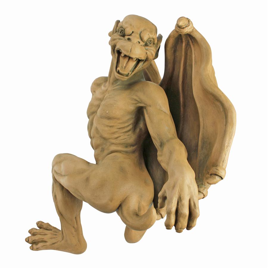 Gaston the Climbing Gothic Gargoyle Statue: Large