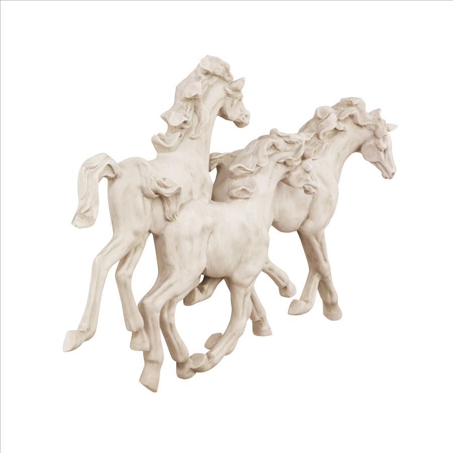 Los Tres Caballos del Castillo Alomar Horse Wall Sculpture