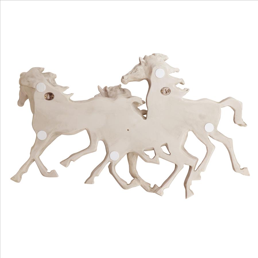 Los Tres Caballos del Castillo Alomar Horse Wall Sculpture