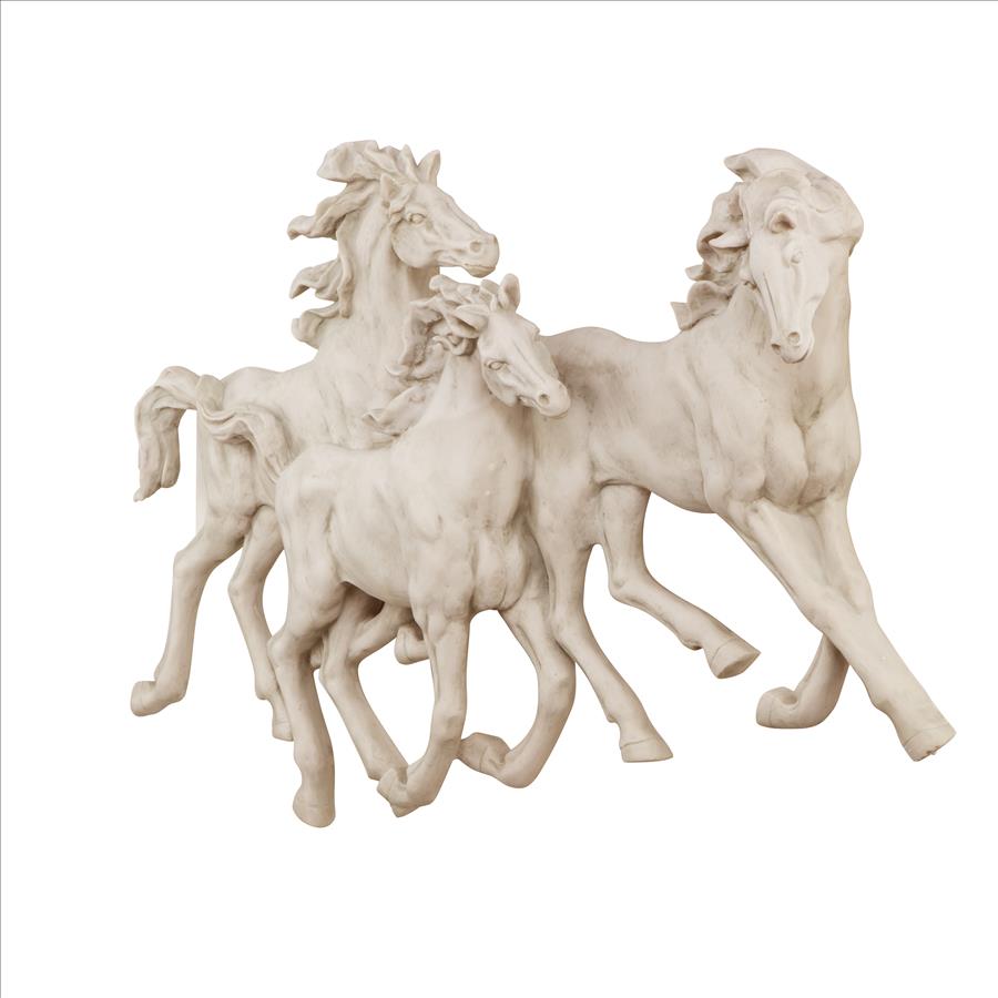 Los Tres Caballos del Castillo Alomar Horse Wall Sculpture