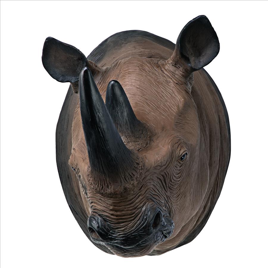 Black Rhinoceros Trophy Wall Sculpture