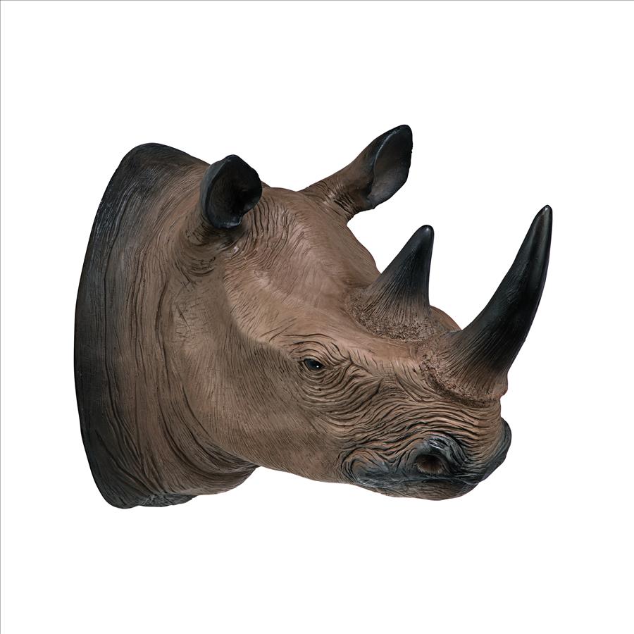 Black Rhinoceros Trophy Wall Sculpture