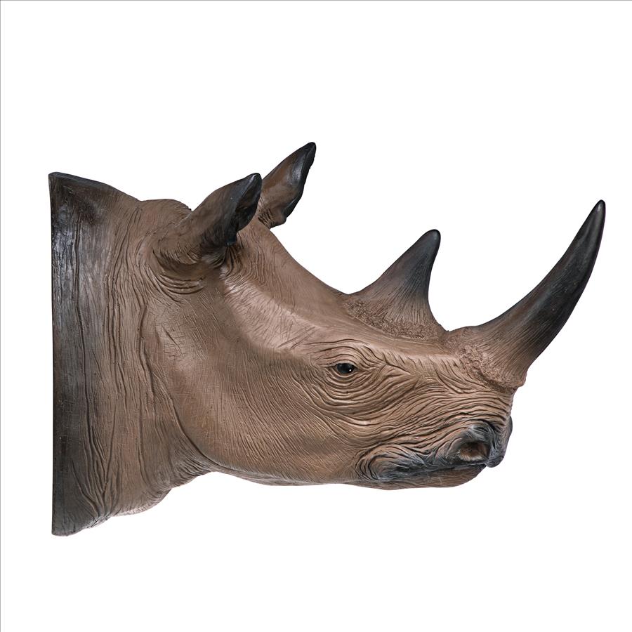 Black Rhinoceros Trophy Wall Sculpture