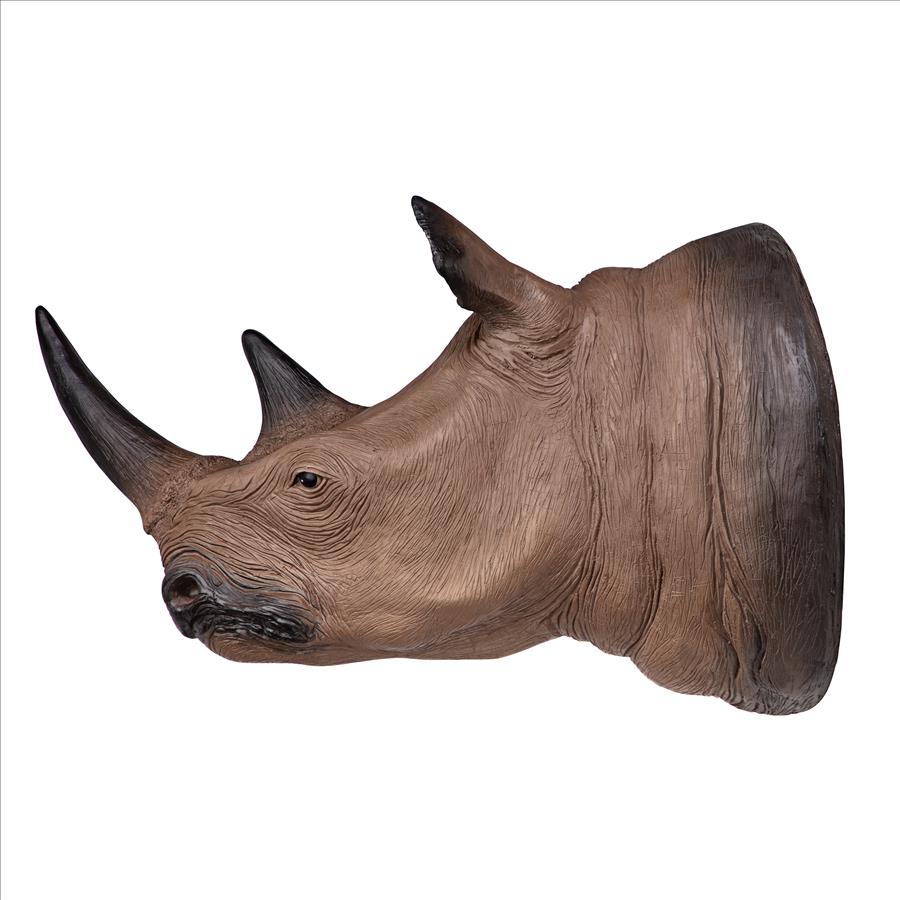 Black Rhinoceros Trophy Wall Sculpture