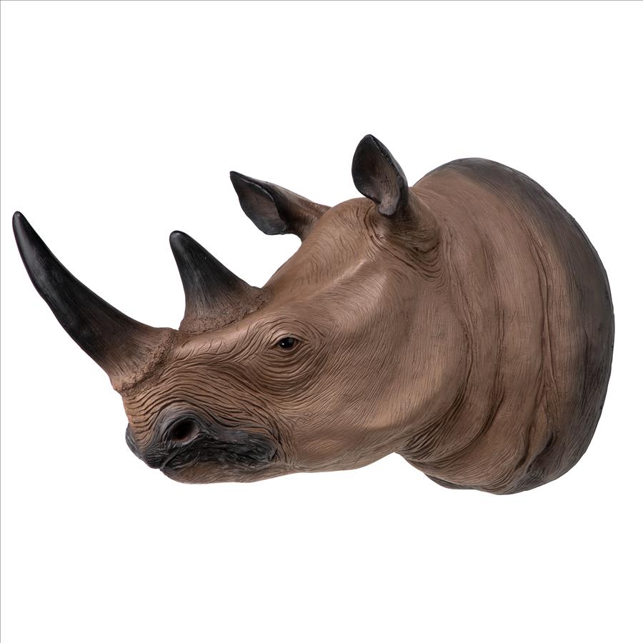 Black Rhinoceros Trophy Wall Sculpture