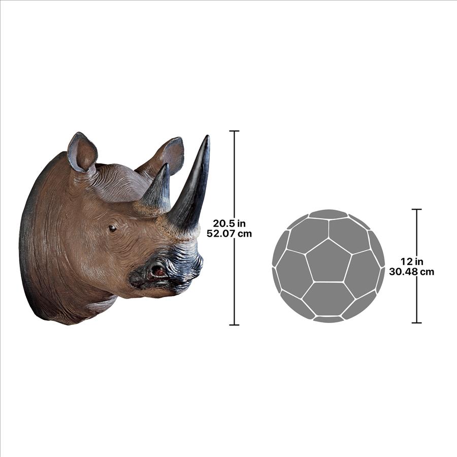 Black Rhinoceros Trophy Wall Sculpture