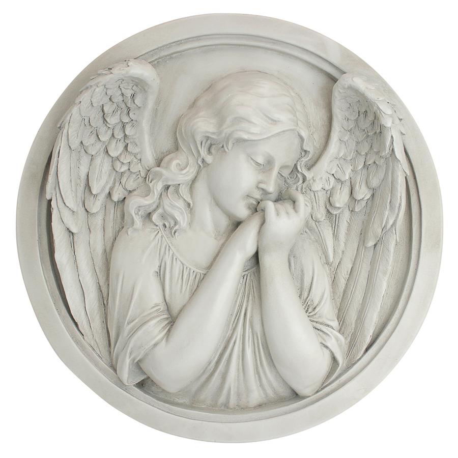 Thoughts of an Angel Roundel Wall Sculpture