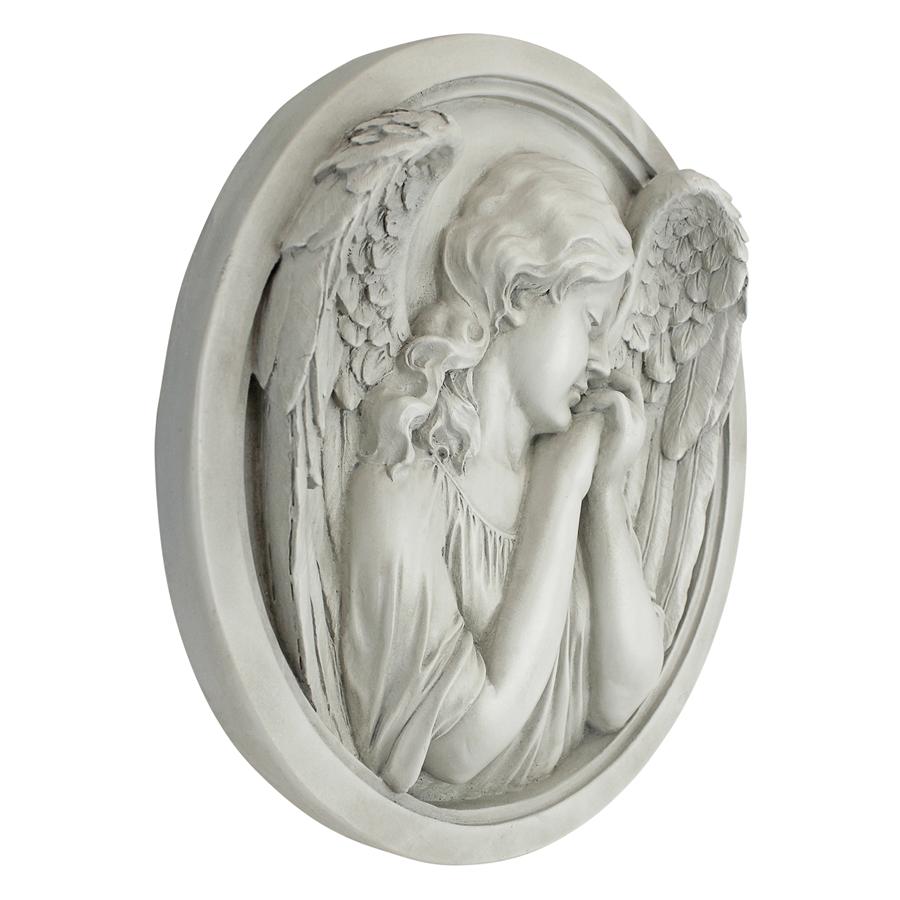 Thoughts of an Angel Roundel Wall Sculpture