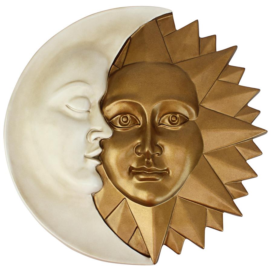 Celestial Harmony Sun and Moon Wall Sculpture