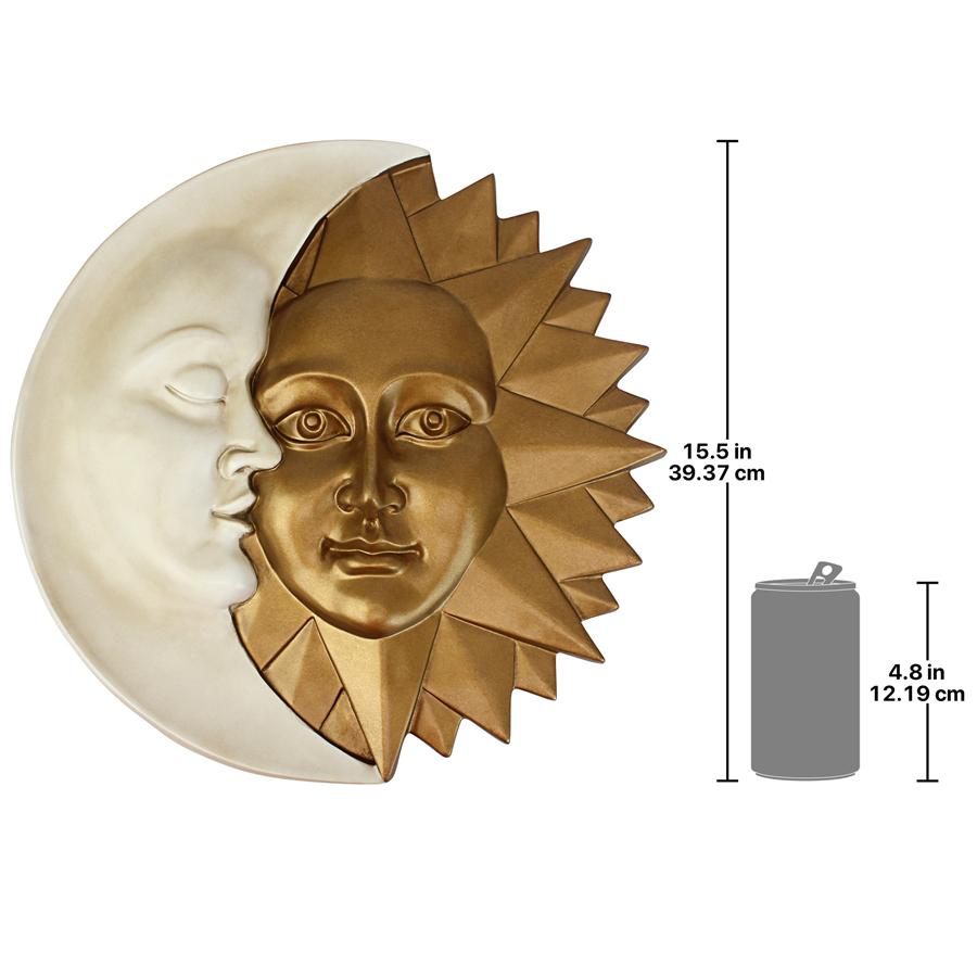 Celestial Harmony Sun and Moon Wall Sculpture