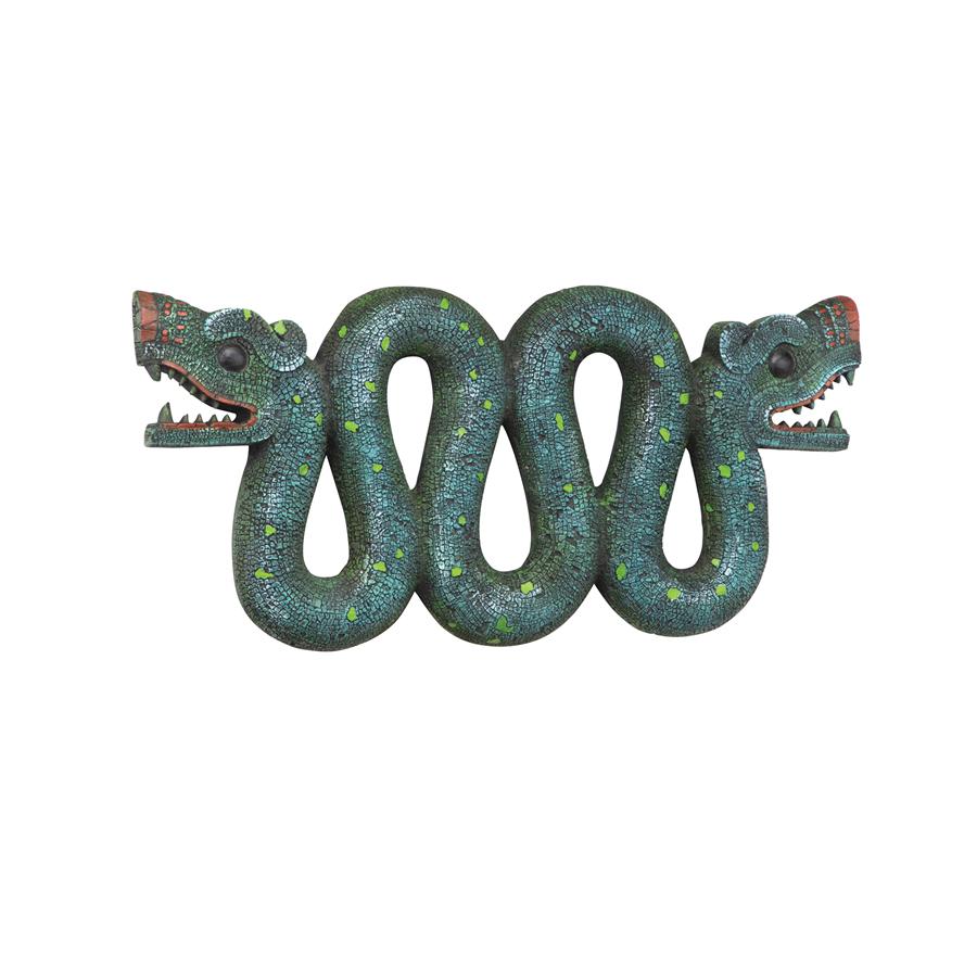 Aztec Double-Headed Serpent Wall Sculpture