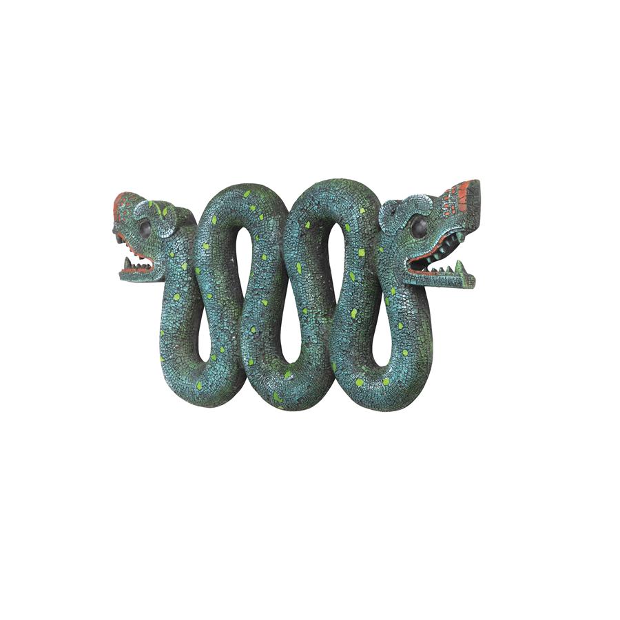 Aztec Double-Headed Serpent Wall Sculpture