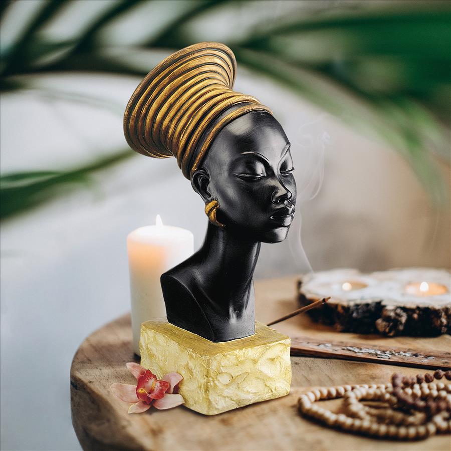 Nubian Kandake African Queen Sculptural Bust: Each