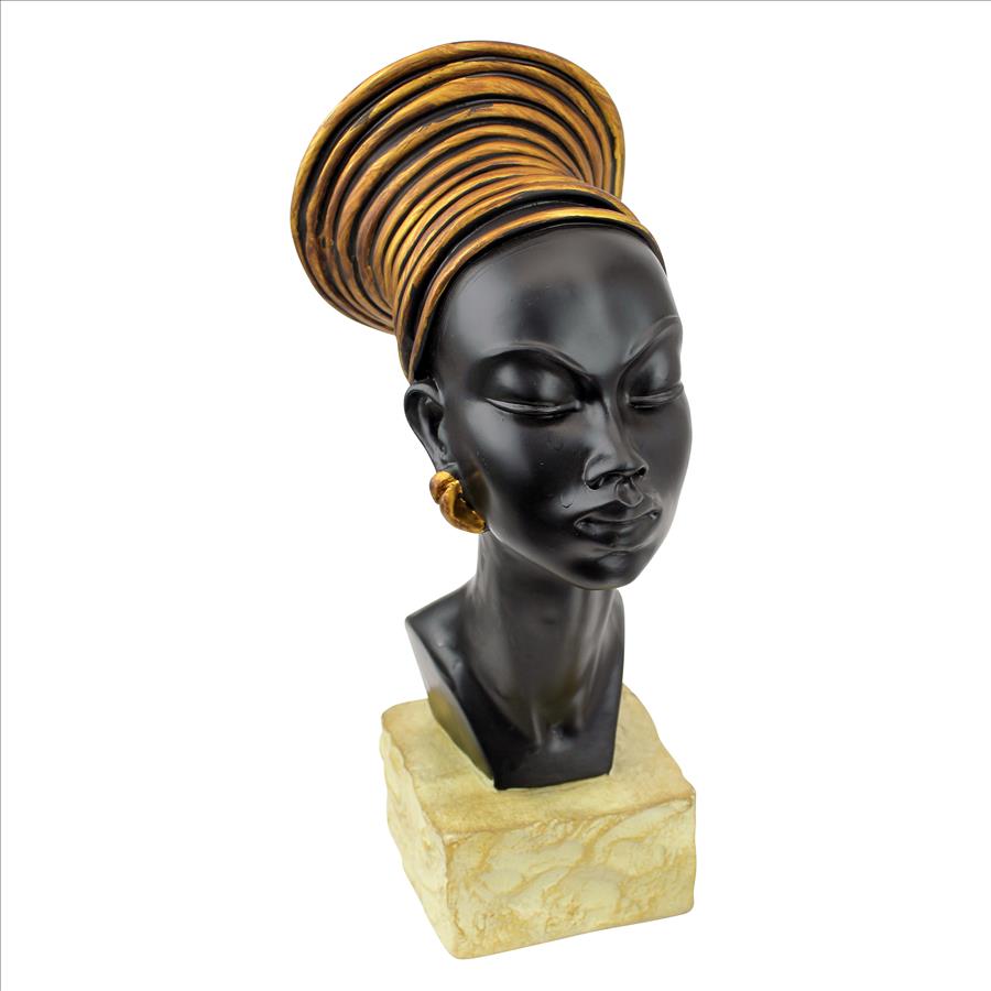 Nubian Kandake African Queen Sculptural Bust: Each