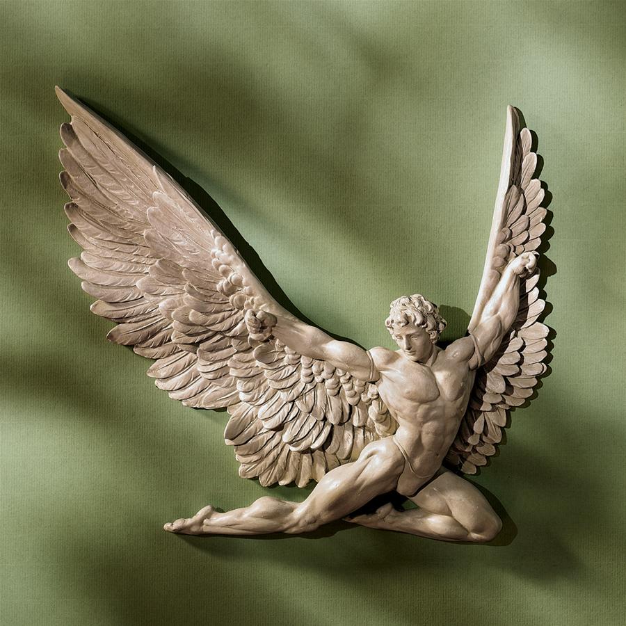 Icarus Tragic Mythical Greek Figure Wall Sculpture