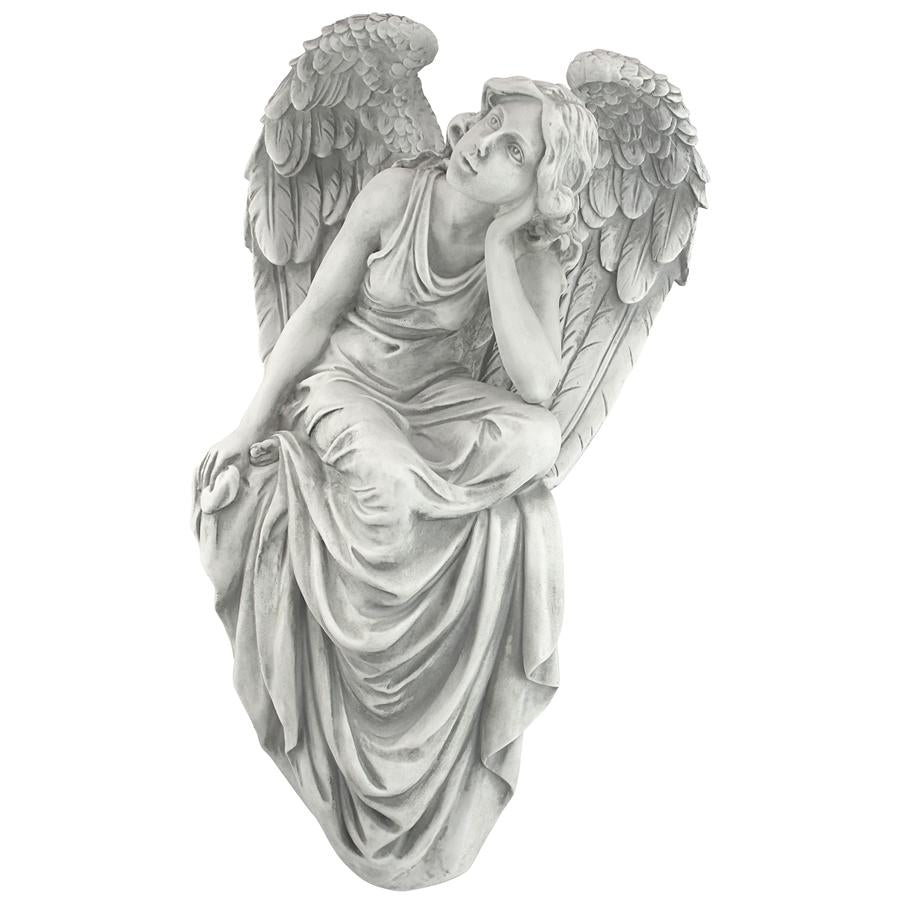 Resting Grace Sitting Angel Sculpture: Large