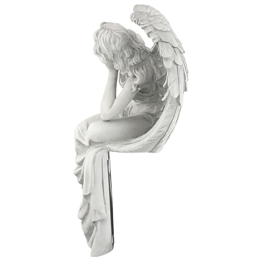 Resting Grace Sitting Angel Sculpture: Large