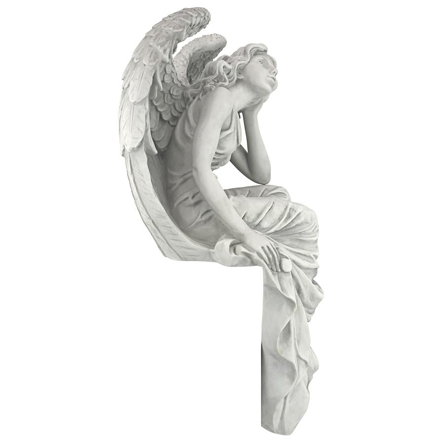 Resting Grace Sitting Angel Sculpture: Large