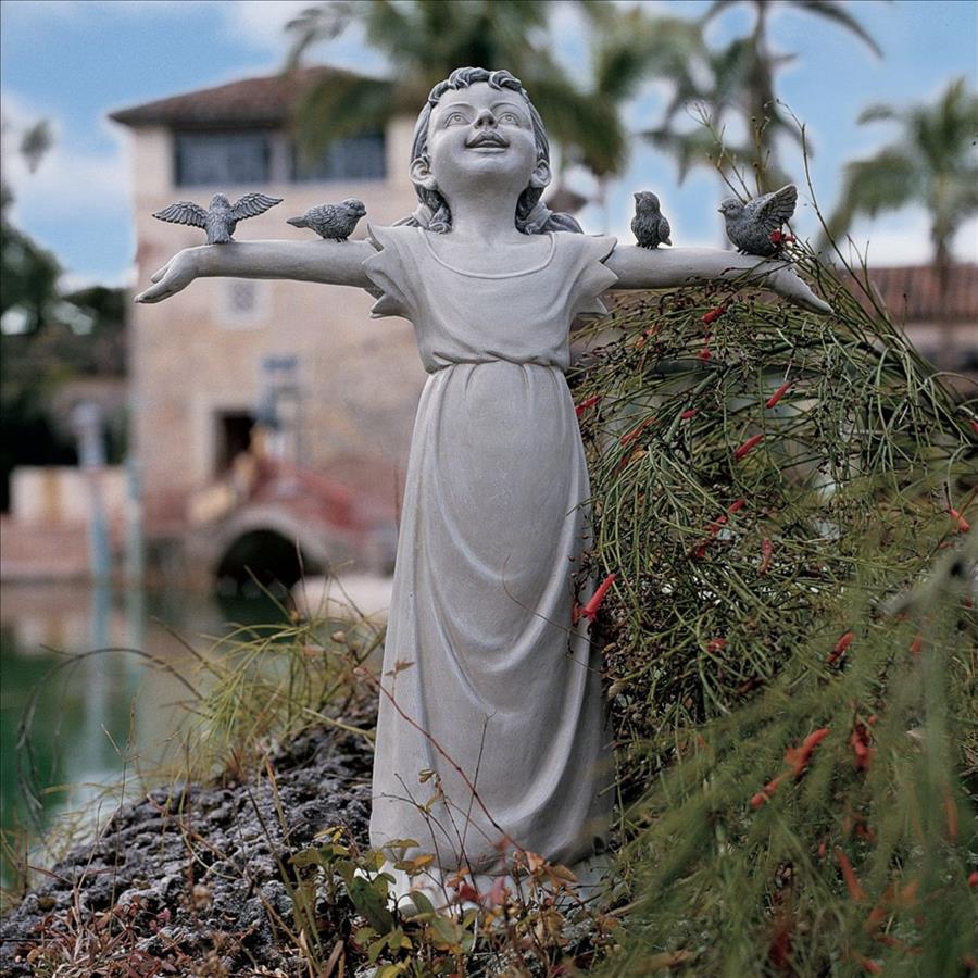 Basking in God's Glory Little Girl Statue: Medium