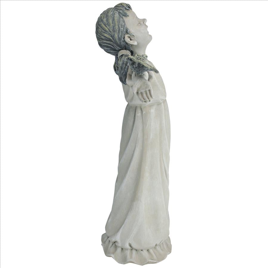 Basking in God's Glory Little Girl Statue: Medium