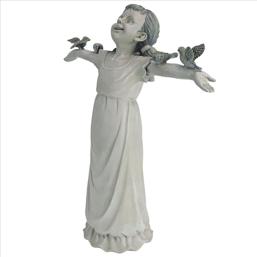 Basking in God's Glory Little Girl Statue: Medium