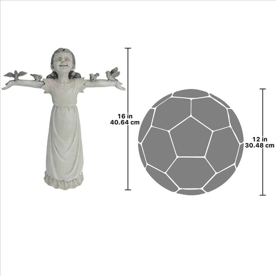 Basking in God's Glory Little Girl Statue: Medium