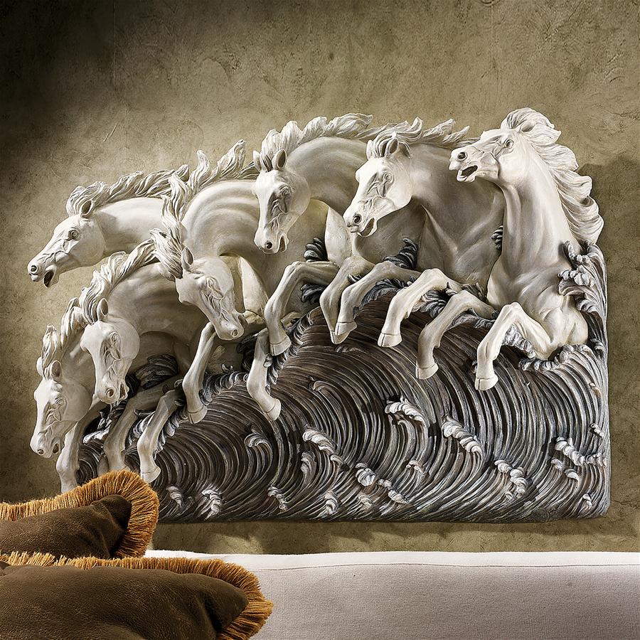 Neptune's Horses of the Sea Frieze Wall Sculpture