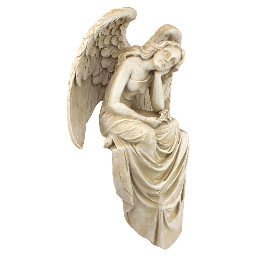 Resting Grace Sitting Angel Statue: Medium