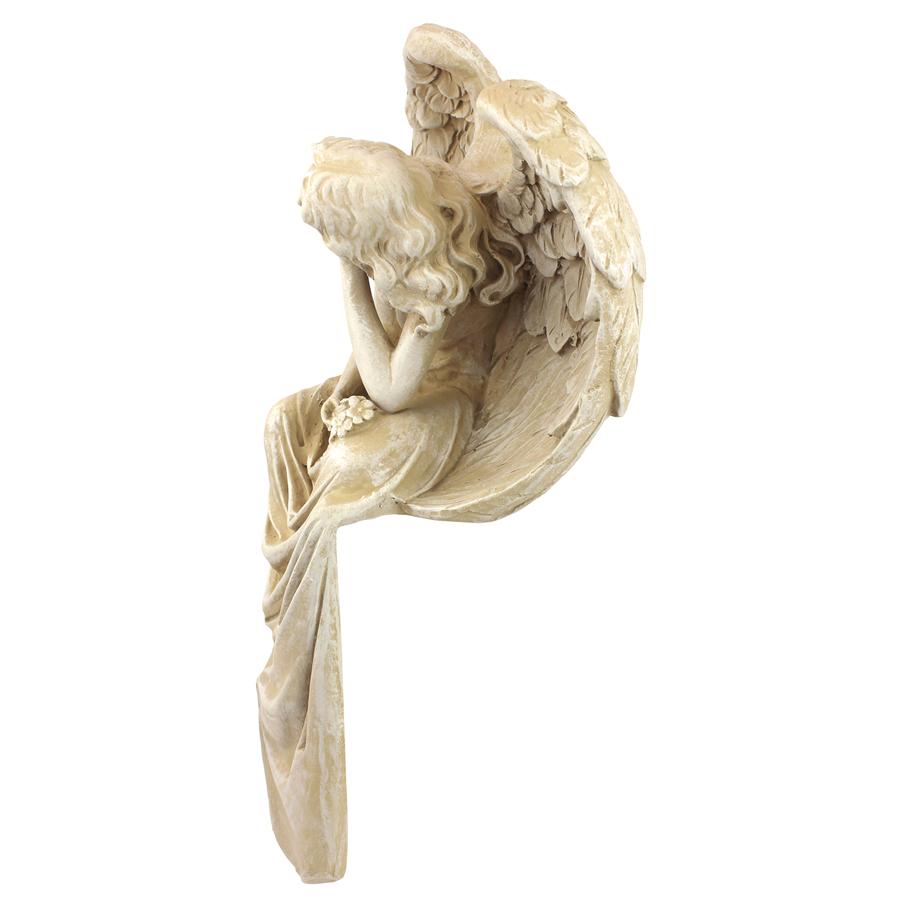 Resting Grace Sitting Angel Statue: Medium