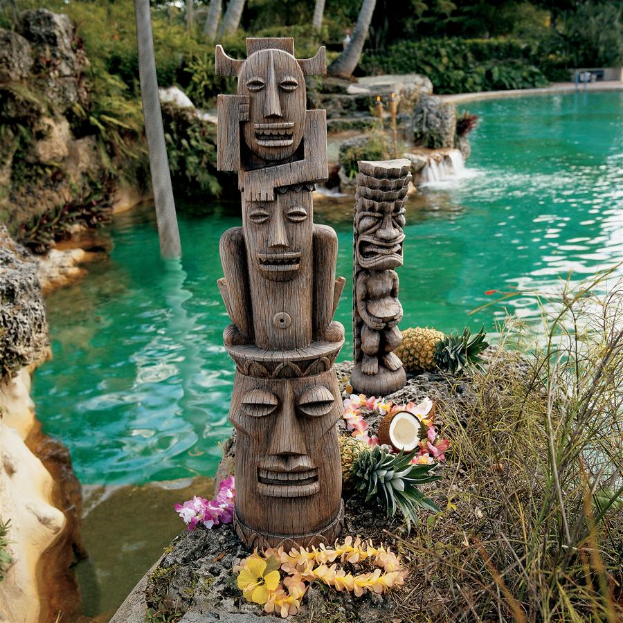 Tiki Gods Statue: Set of Gods of the Three Pleasures & Luau