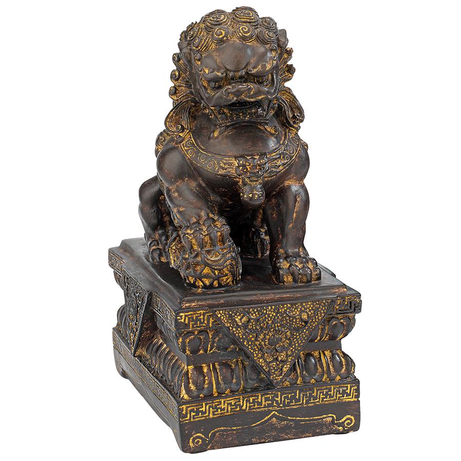 Chinese Guardian Male Lion Foo Dog Statues