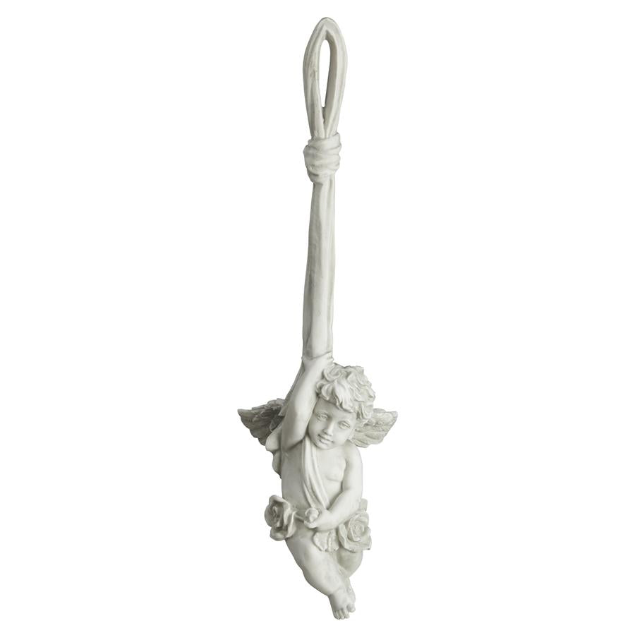 Angelic Play Hanging Cherub Sculpture: Small
