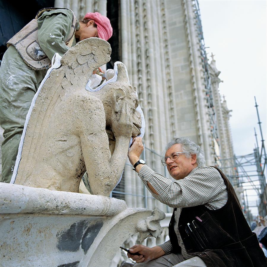 Spitting Gargoyle of Notre Dame, Paris Statue