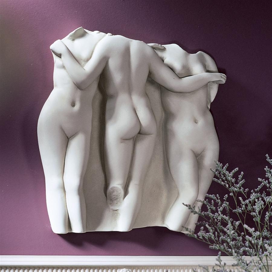 Three Graces Fragment Wall Sculpture: Large Scale