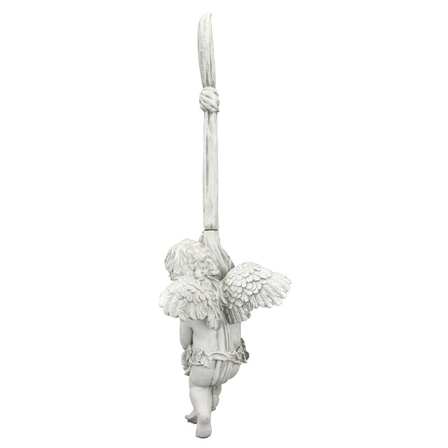 Angelic Play Hanging Cherub Sculpture: Large