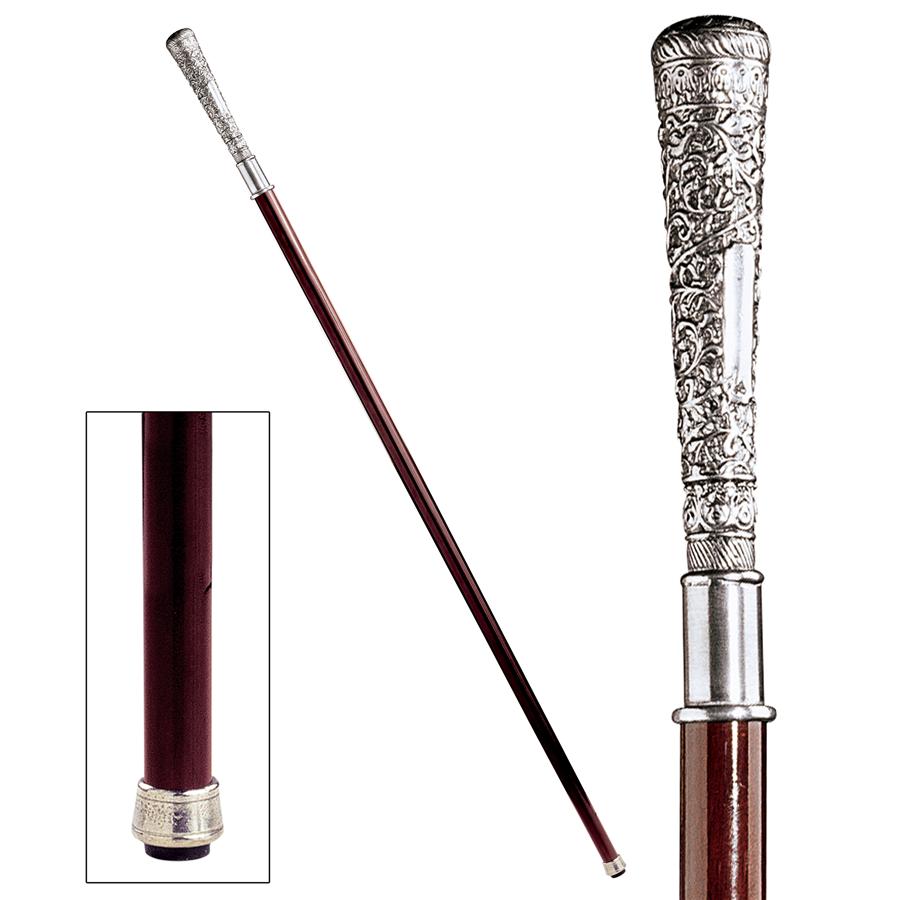 The Padrone Collection: Bachelor Pewter Walking Stick
