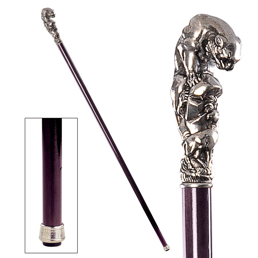 The Padrone Collection: Mountain Lion Pewter Walking Stick