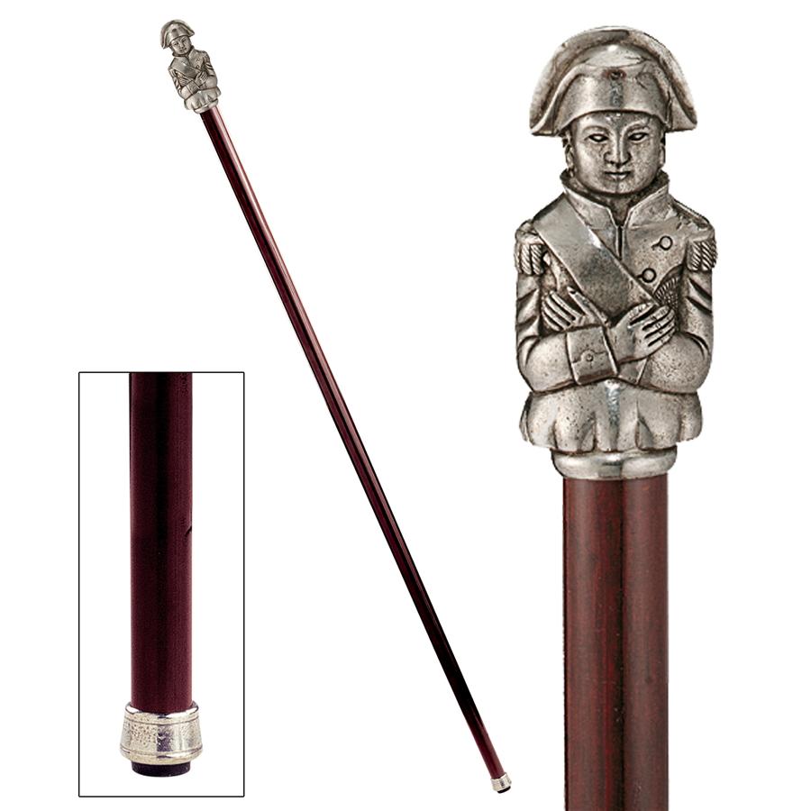 The Padrone Collection: Napoleon Pewter Walking Stick