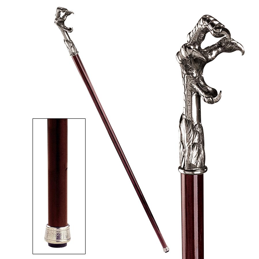 The Padrone Collection: Eagle Talon Pewter Walking Stick