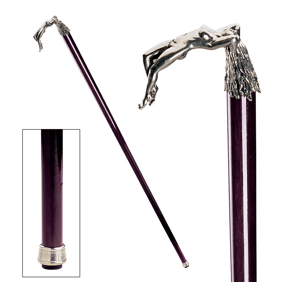 The Padrone Collection: Ecstasy Pewter Walking Stick