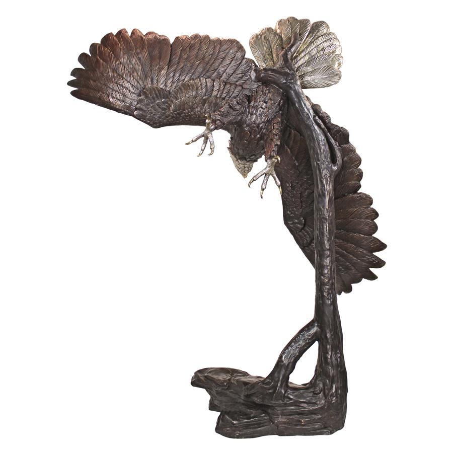 Final Approach Monumental Eagle Cast Bronze Garden Statue