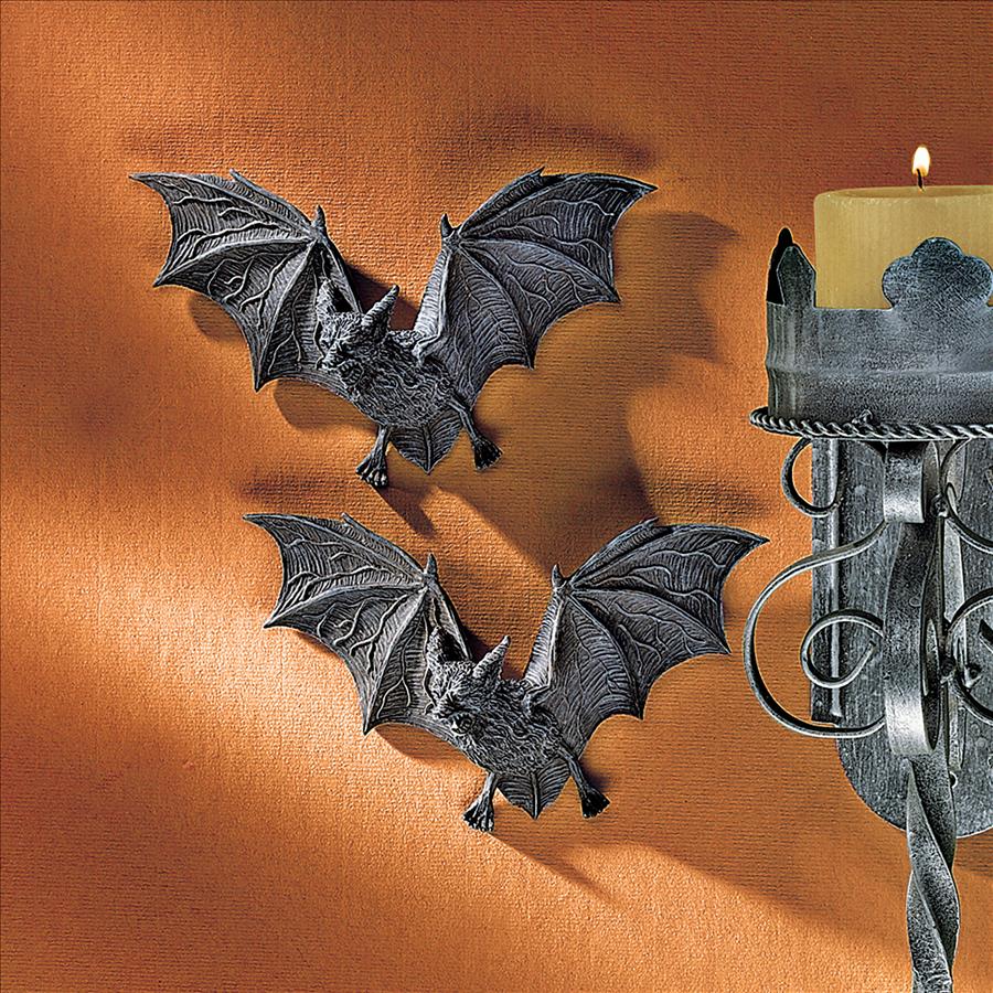 The Vampire Bats of Castle Barbarosa Wall Sculptures: Set of 2