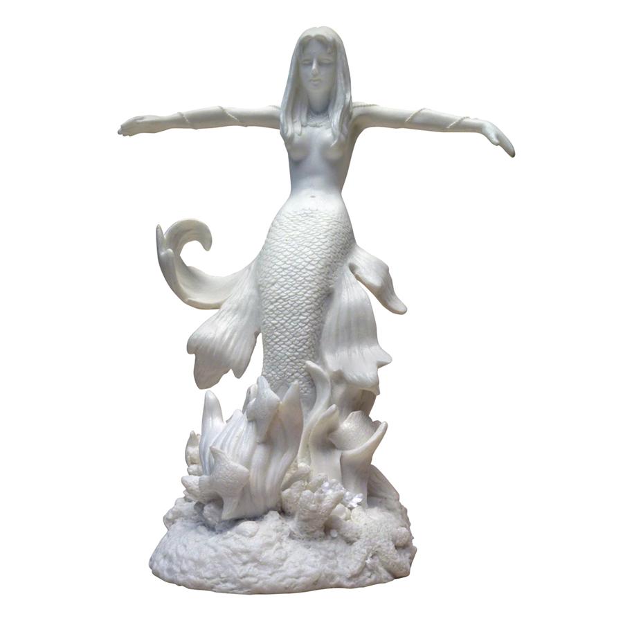 Ocean's Queen Mermaid: Bonded Marble Resin Statue