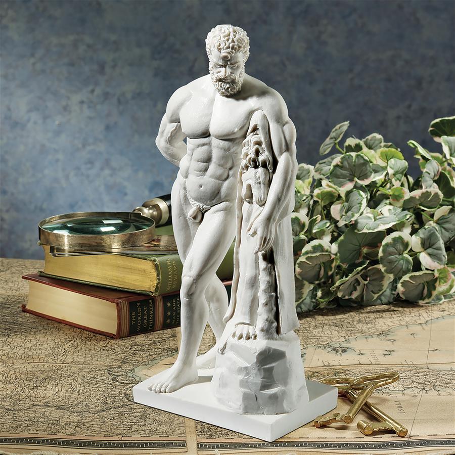 Greek God Farnese Hercules Bonded Marble Statue