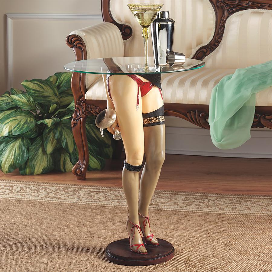 Babette Sexy Lady Glass-Topped Sculptural Table