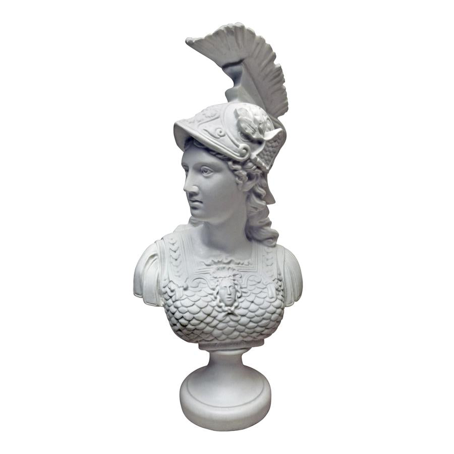 Minerva, Roman Goddess of Wisdom: Bonded Marble Resin Bust