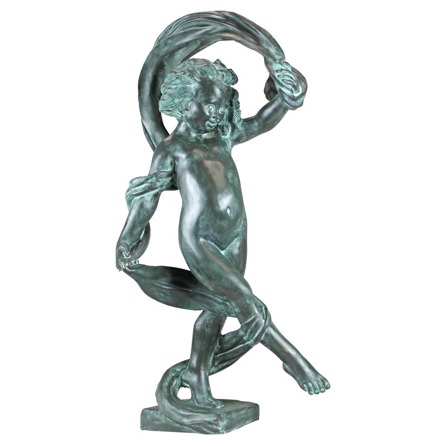 Dancing Girl of the Wind Cast Bronze Garden Statue