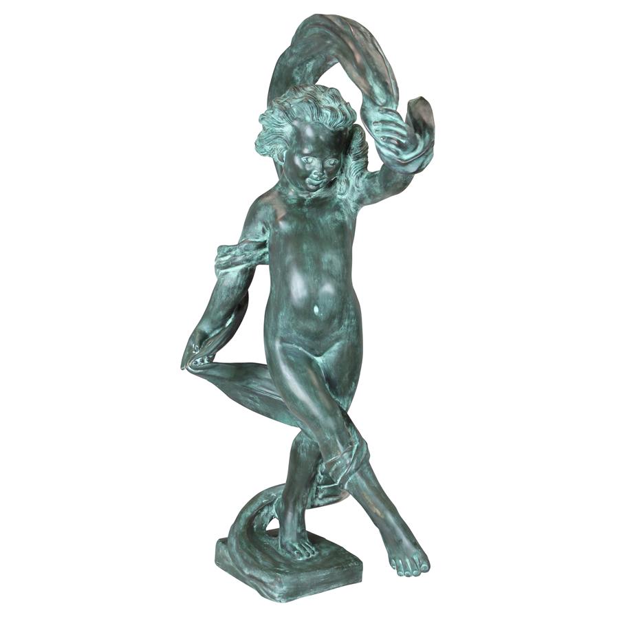 Dancing Girl of the Wind Cast Bronze Garden Statue